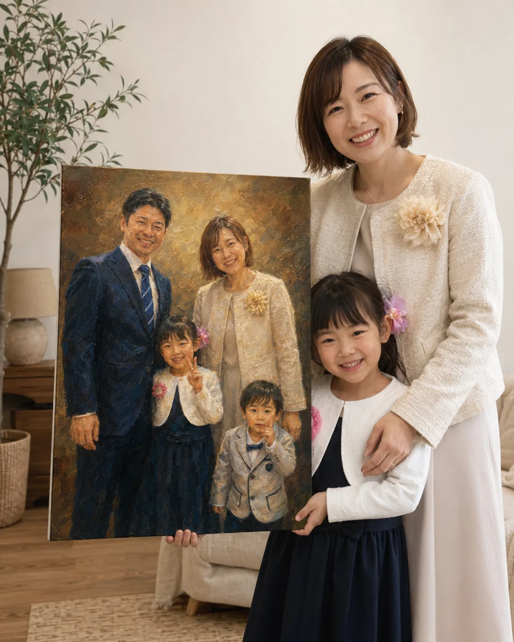 ご家族の肖像 - 古典名画の作品を飾った実例