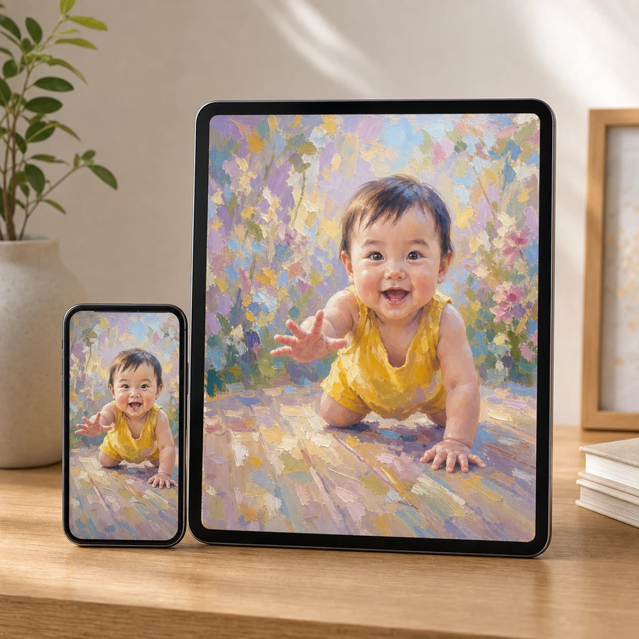 高解像度画像データの実物イメージ（やわらか絵画）