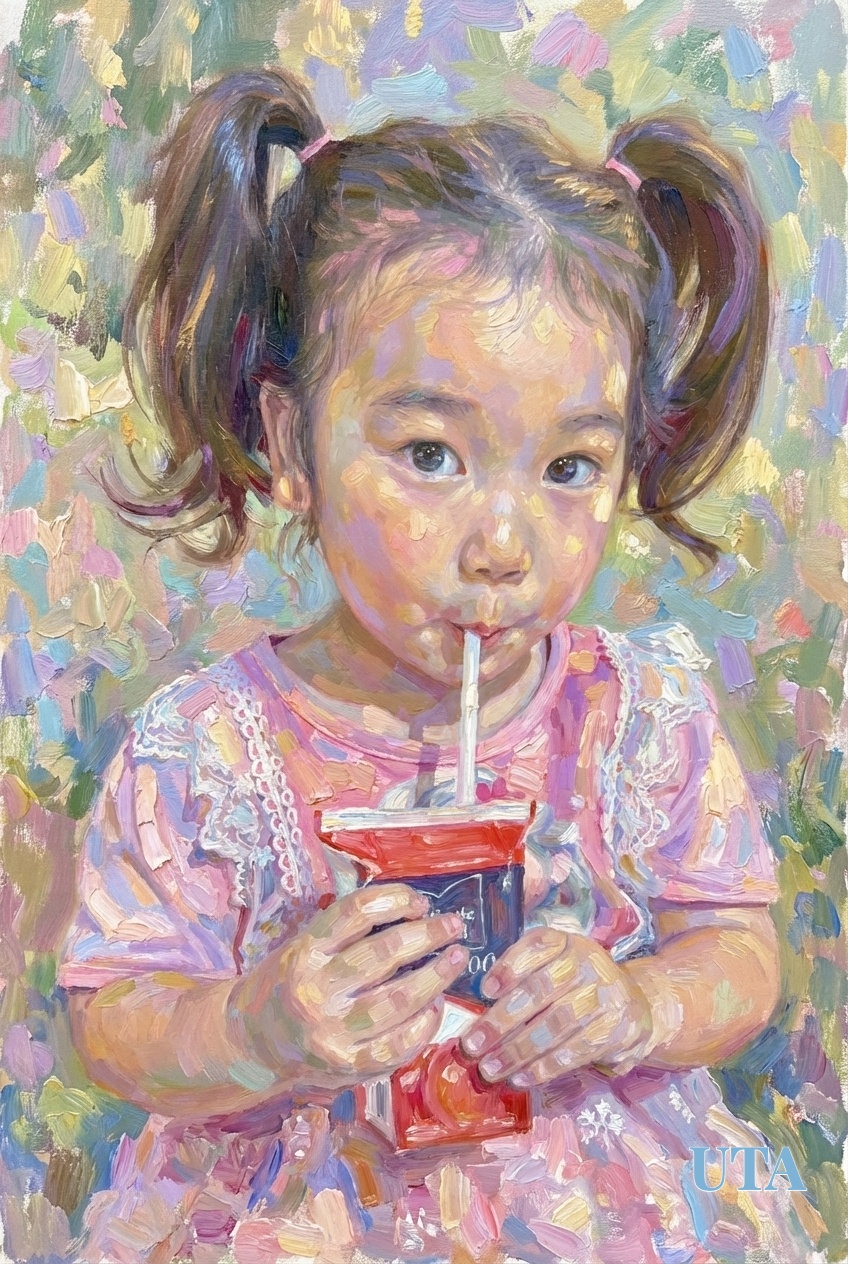 H.M様の変換後の肖像画（やわらか絵画）